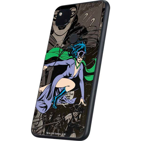 DC Comics Catwoman Vintage Action Pose Pattern Google Pixel 4a Skin
